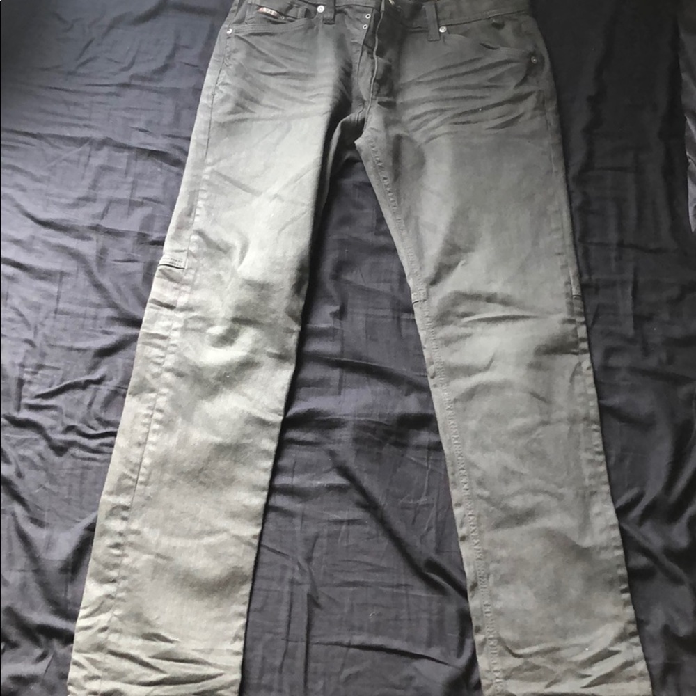Mens olive green Jeans